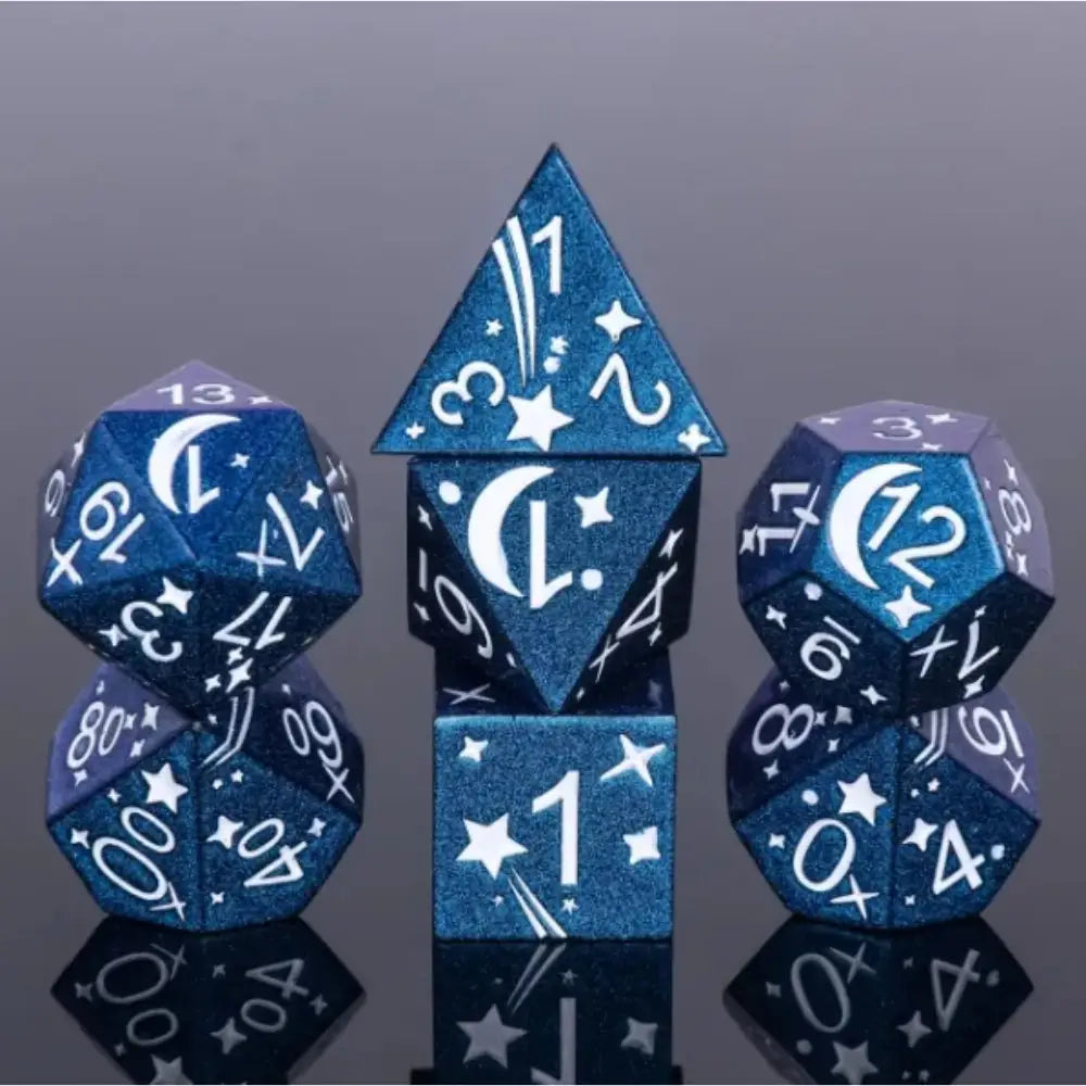 Comet Metal Polyhedral (D&D) Dice Set (7)