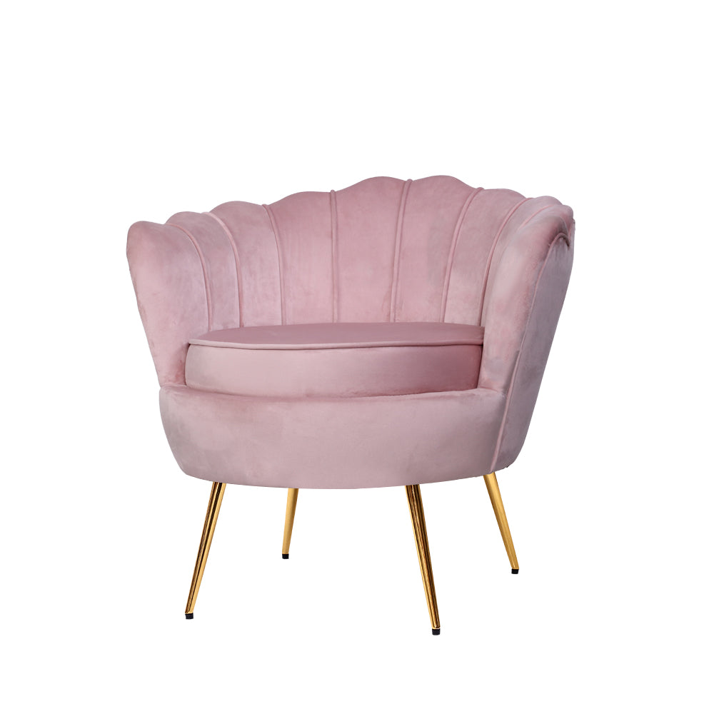 chair velvet pink