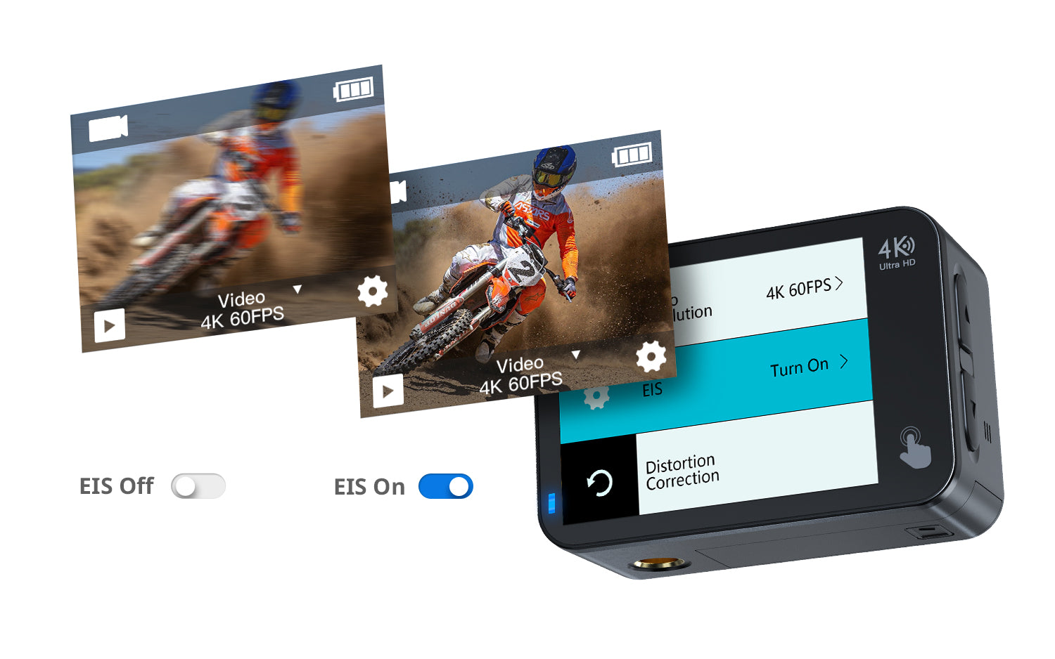 Cooau-sports-action-camera-with-EIS-for-motor-bike-racing
