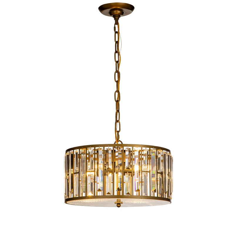 5 Light 24 Antique Brass Luxury Tier Crystal Chandelier