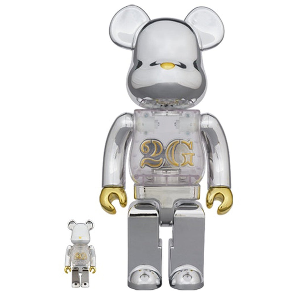 BE@RBRICK 2G WHITE CHROME 100％&400％