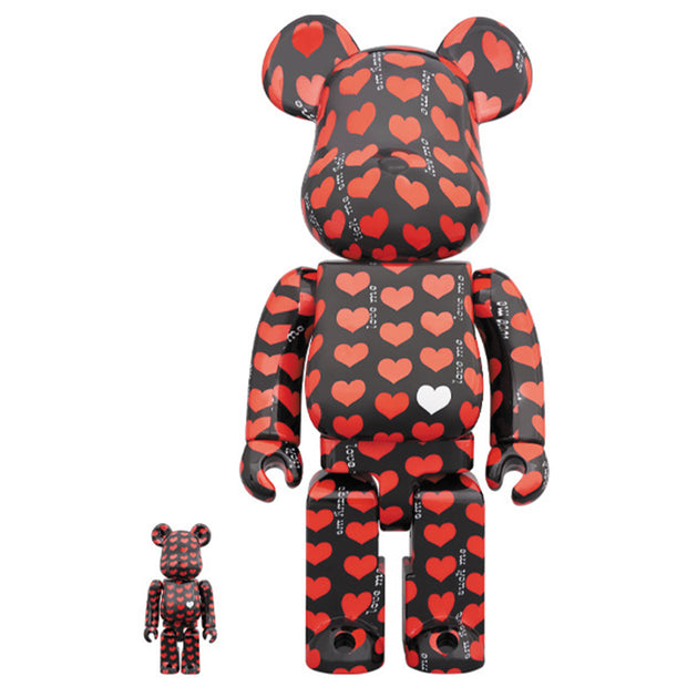 Bearbrick 100% & 400% Set Black Heart – Urban Attitude