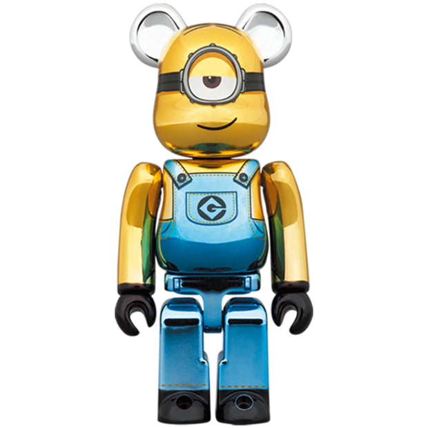 Bearbrick 1000% Minion Dave Chrome Version – Urban Attitude