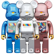 Bearbrick 100% & 400% Set of 3 BAPE ABC Camo Shark (Red, Blue