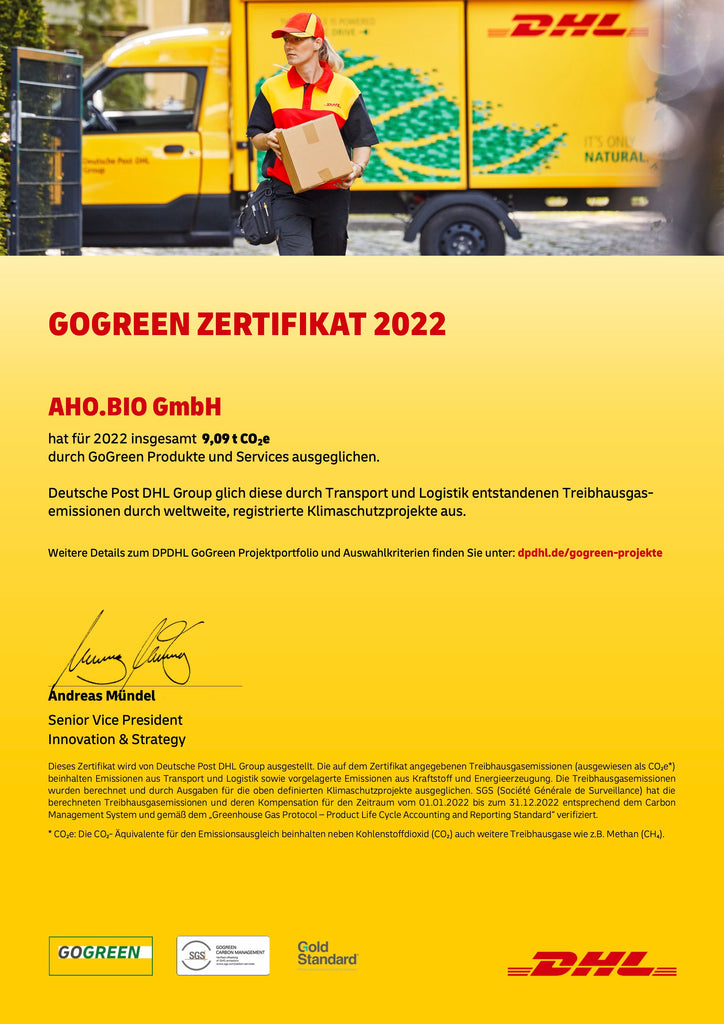 DHL Go Green Zertifikat Nachhaltiger Online Shop