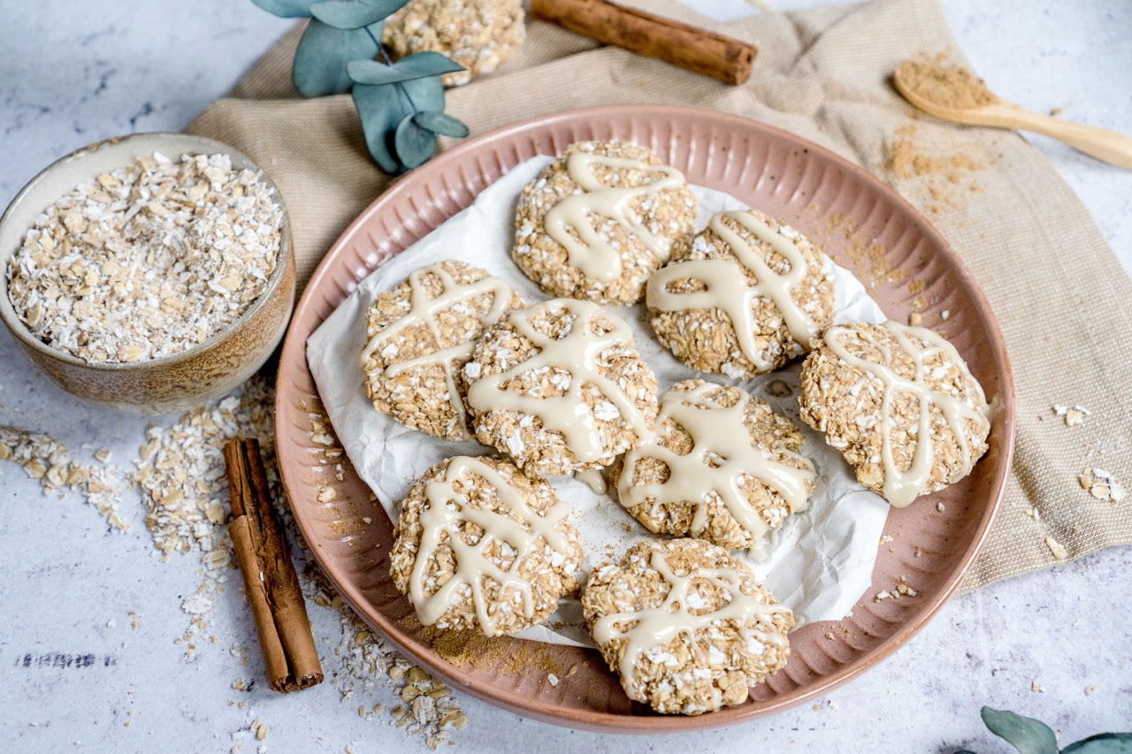 Gedörrte Vegane Haferflocken Plätzchen