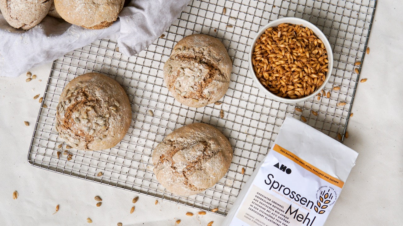 Sprossen Brötchen selbst backen