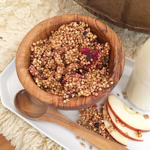 Buchweizensprossenmüsli aus dem Dörrgerät