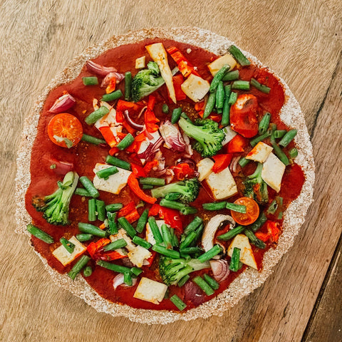 AHO Sprossen Mehl Pizza Boden Superfood gekeimt Nährstoffreich