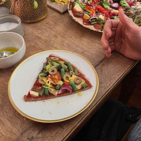 AHO Sprossen Mehl gekeimt Superfood Pizza selbst machen