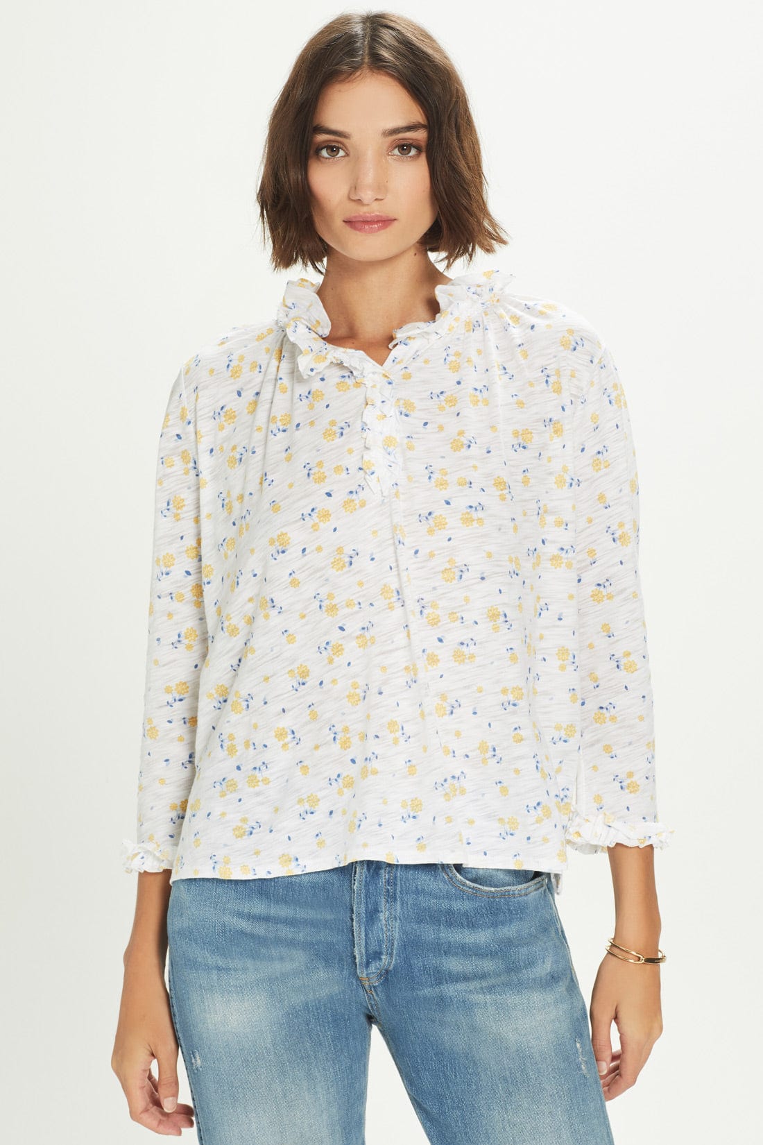 Ditsy Floral Peasant Blouse | Goldie