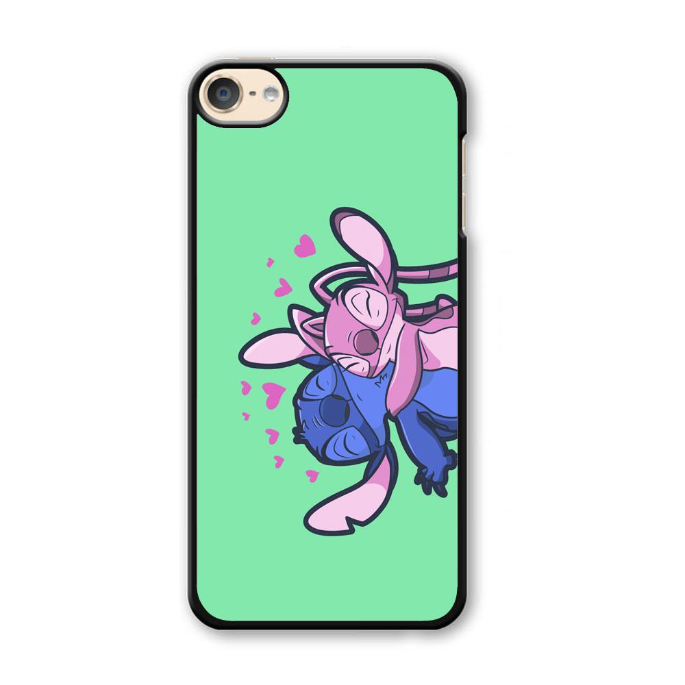 Stitch And Angel Huge Green Wallpaper Ipod Touch 6 Case Decleon