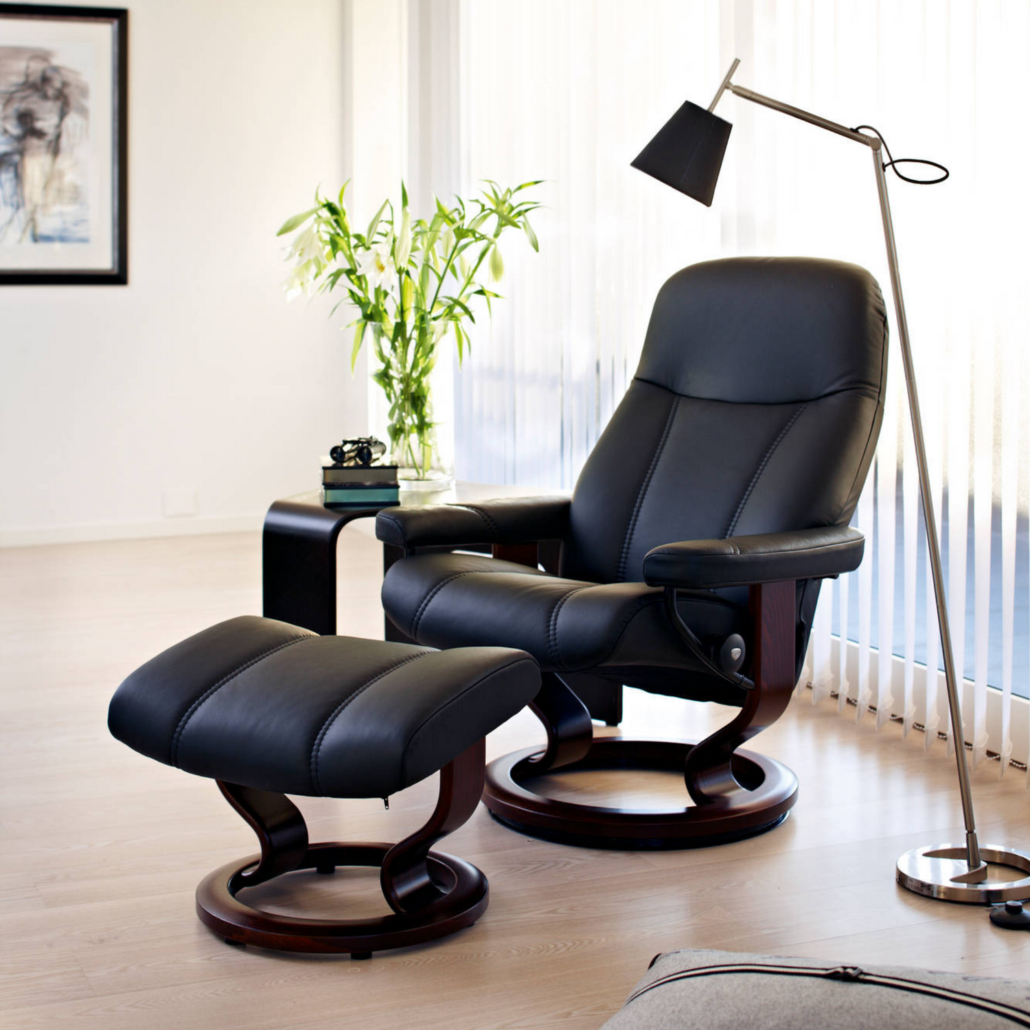 stressless consul chair and stool