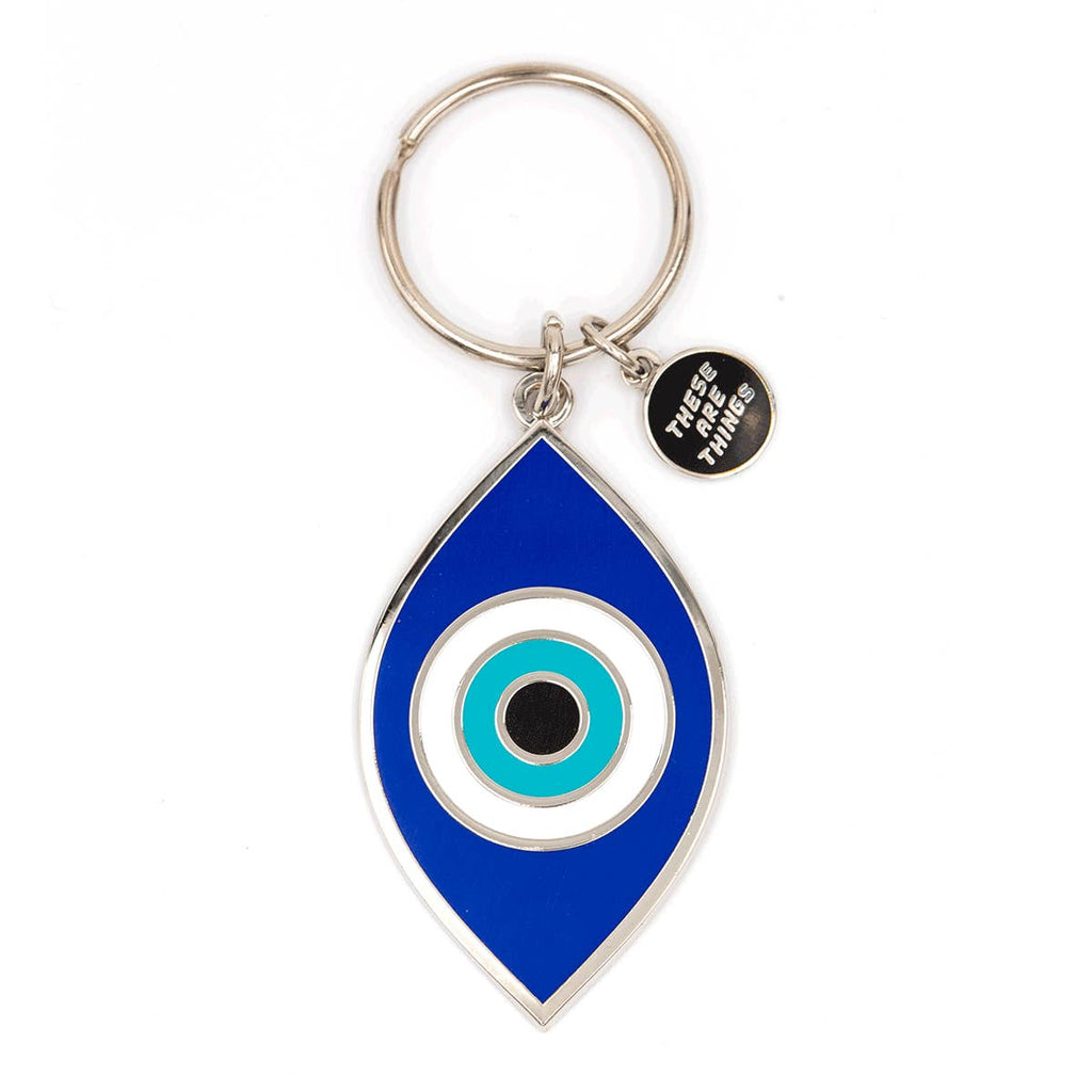 Crescent Moon Enamel Keychain