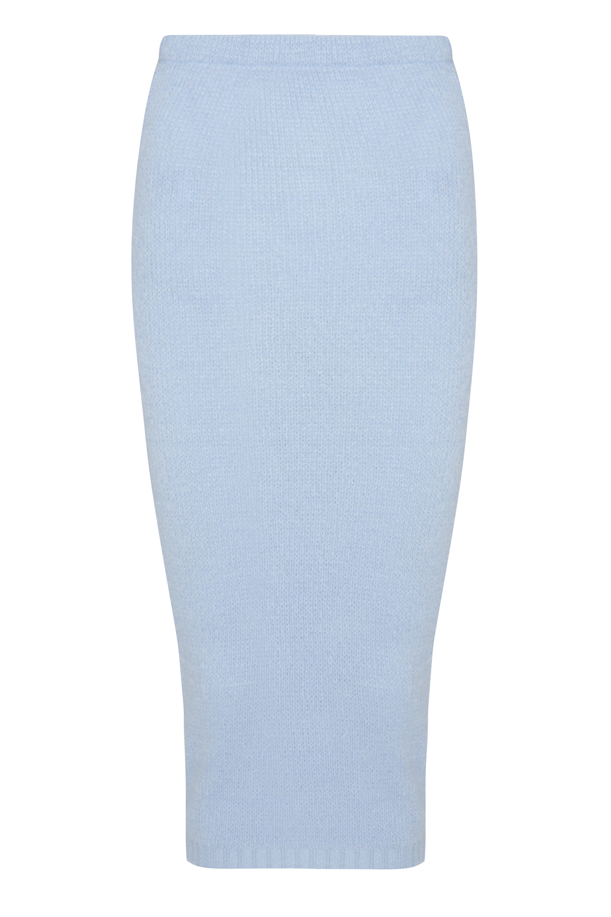 Glamorous Powder Blue Knitted Midi Skirt