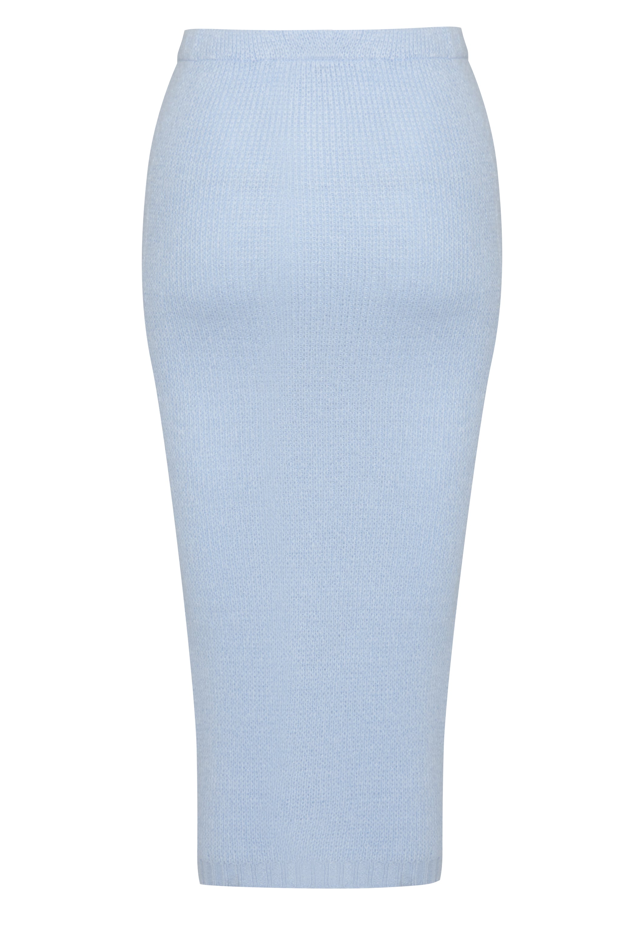 Glamorous Powder Blue Knitted Midi Skirt