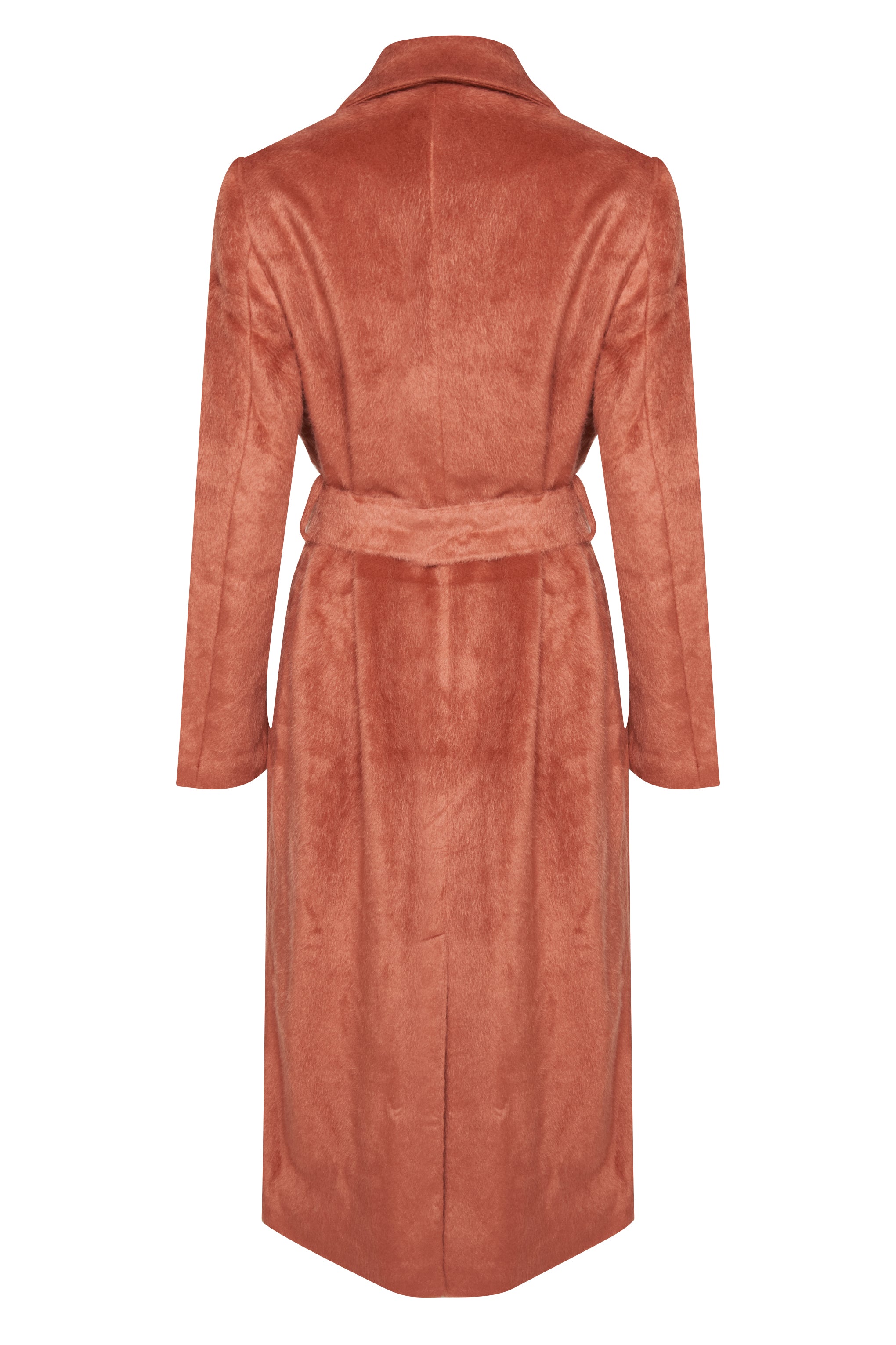 Glamorous Rust Double Breasted Long Line Coat