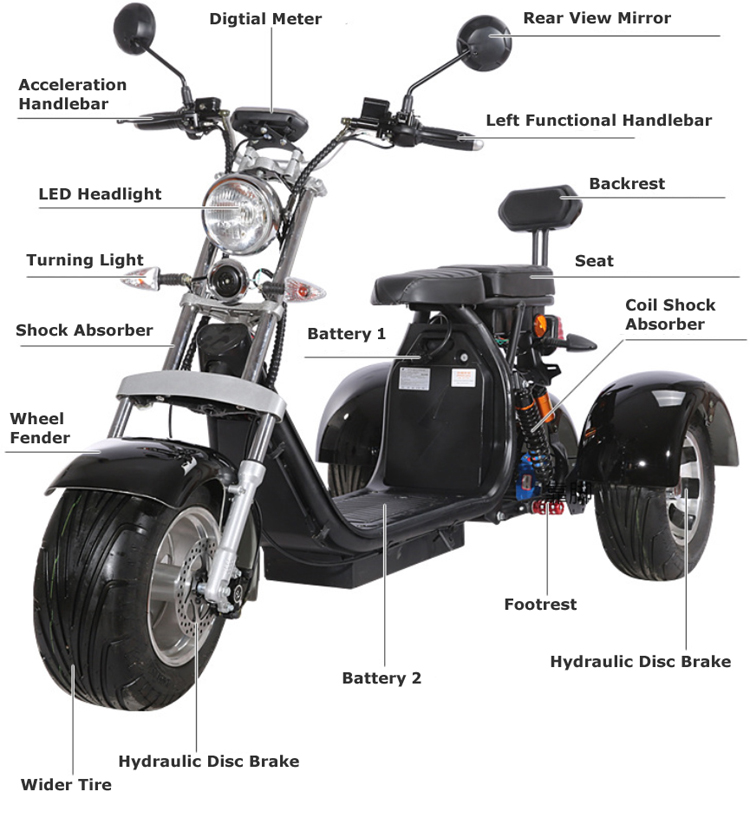 3 wheel electric scooter