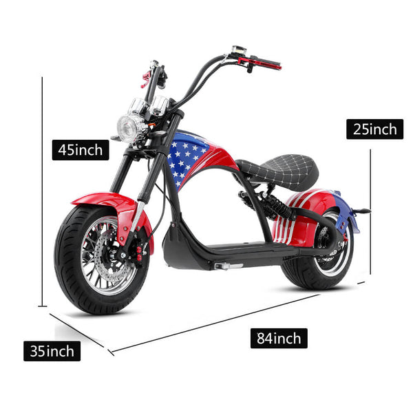 Harley scooter size