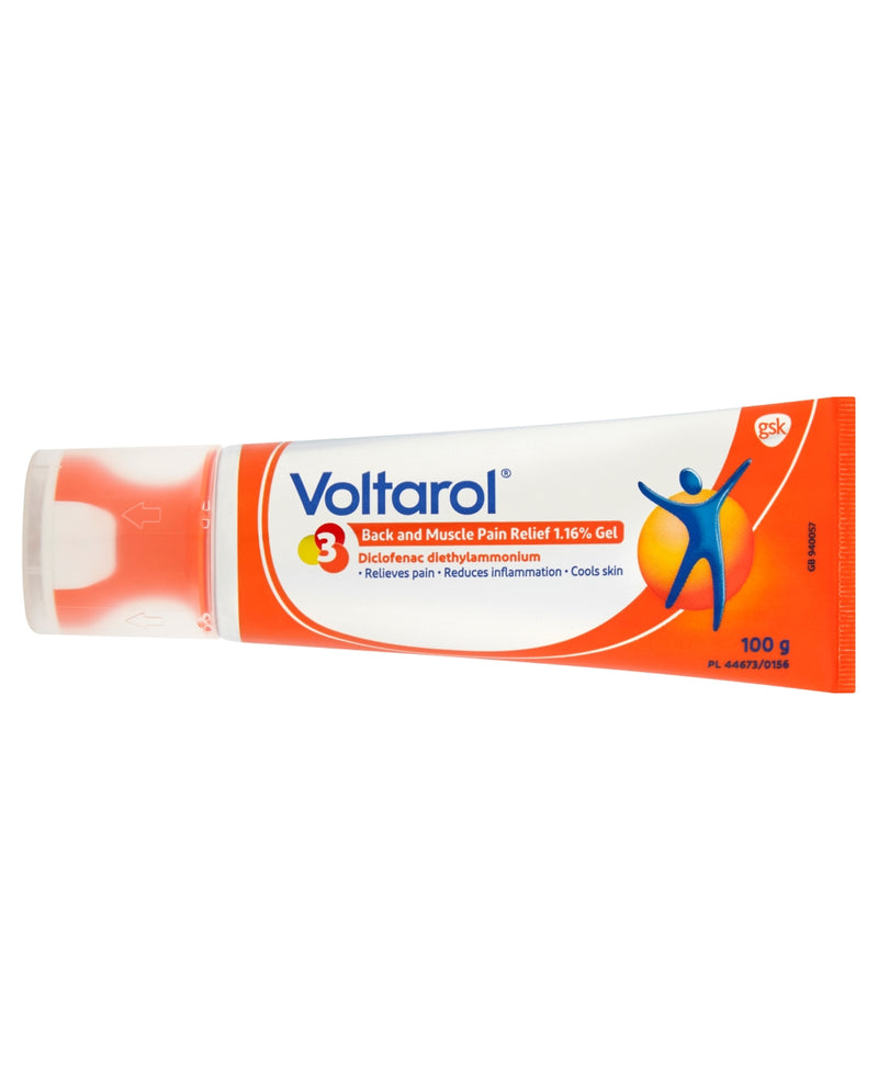 Voltarol Back and Muscle Pain Relief Gel with No Mess Applicator 1.16% ...