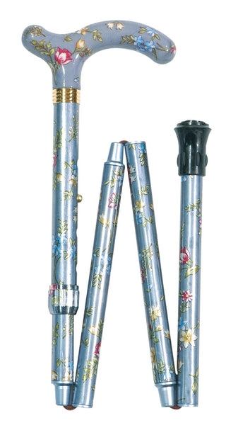 Elite Folding Cane - Black Floral