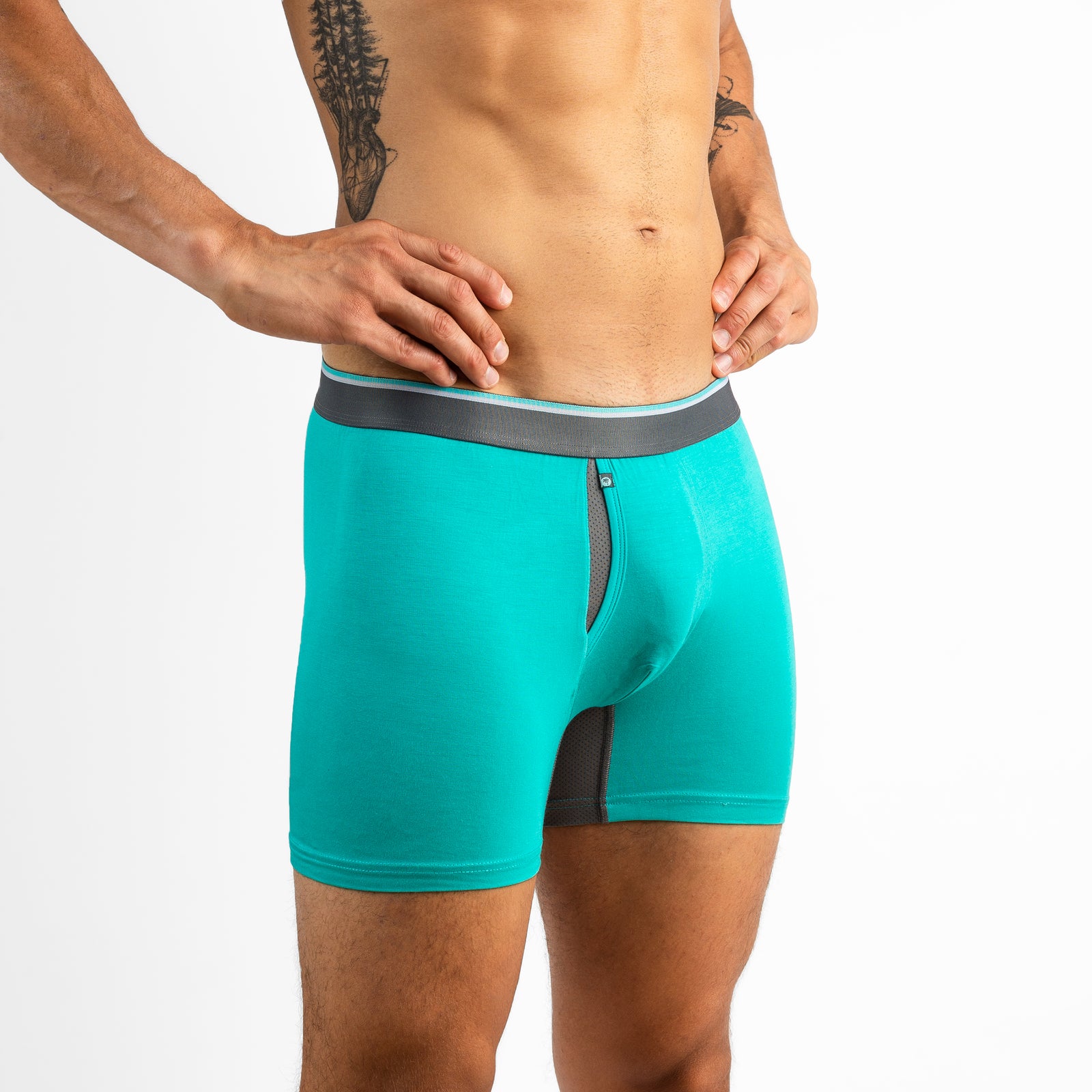 Leila Moisture Wicking Boxer Briefs // Blue + Light Blue // Pack