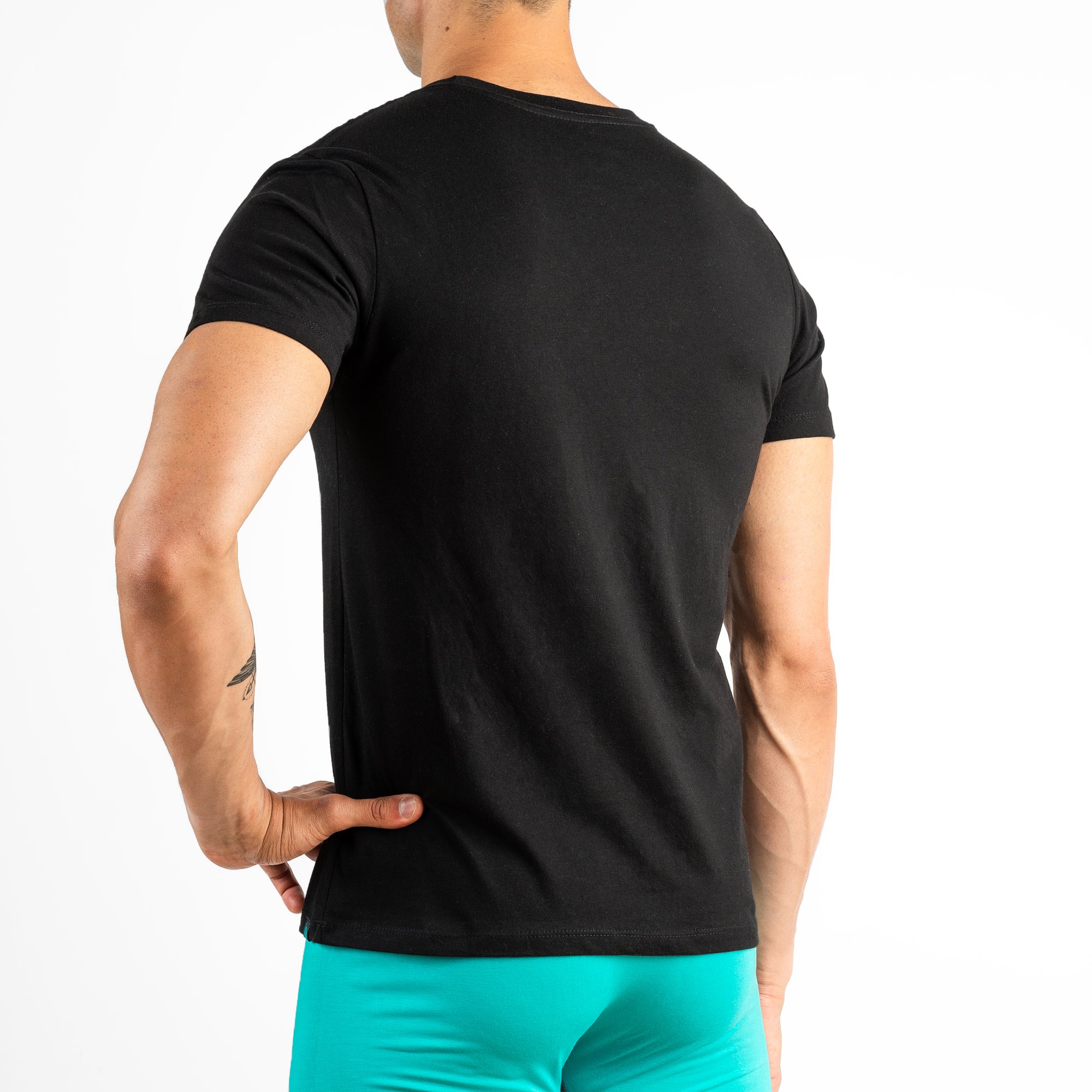 Black Athletic Shirt (Fitted) - Get Basic