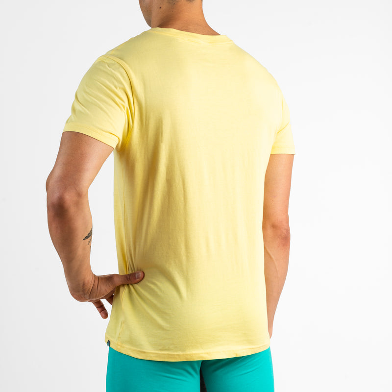 Pale Yellow Crew Shirt Cotton - Get Basic