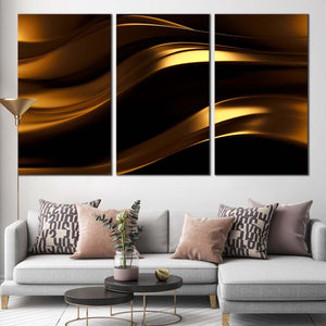 Elegant Abstract Canvas Wall Art, 3D White Modern Abstract Fractal 1 P ...