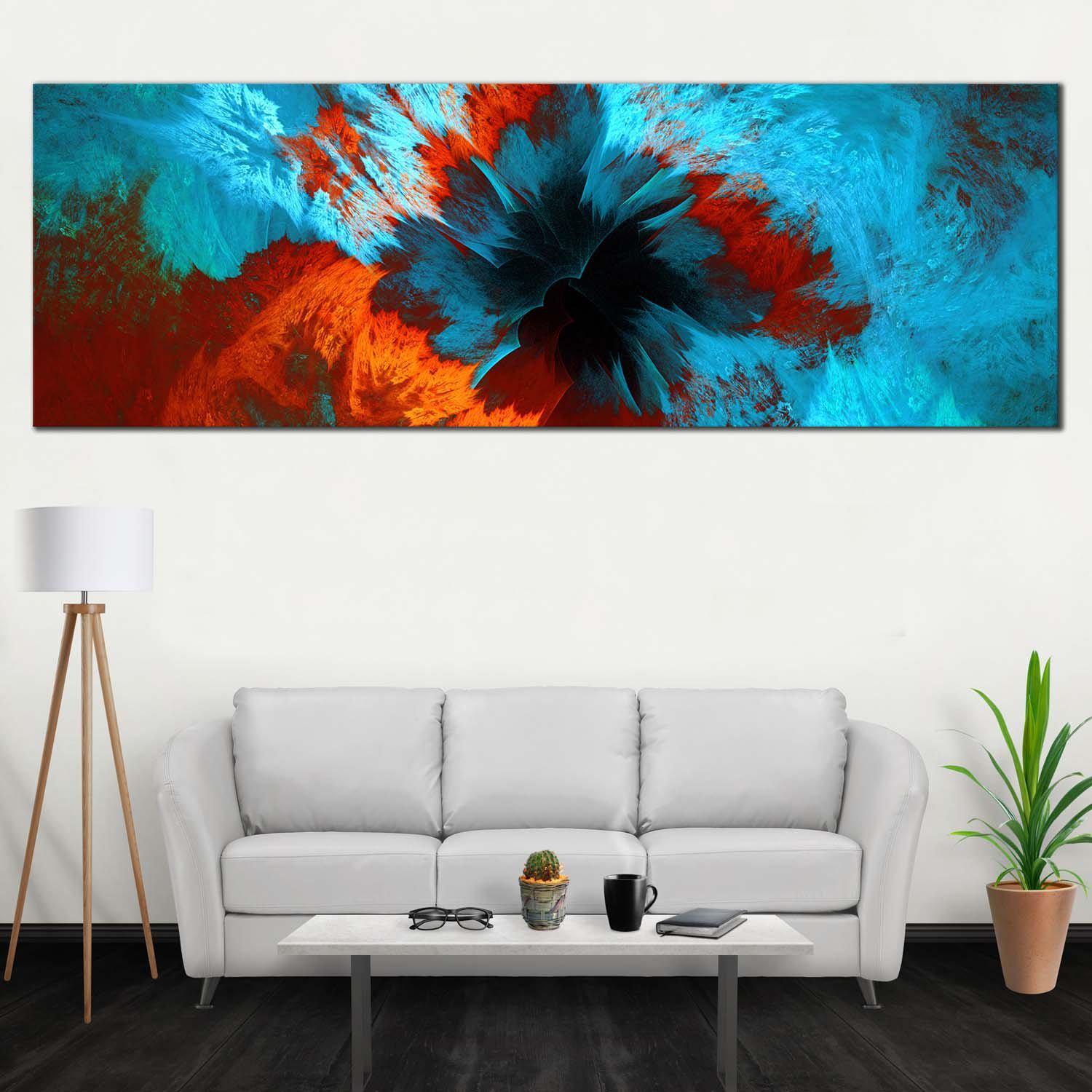 Abstract Underwater Canvas Wall Art, Brown Artistic Abstract Panoramic ...