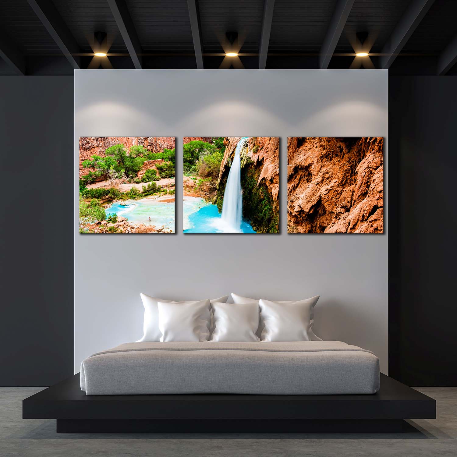waterfall wall art with sound