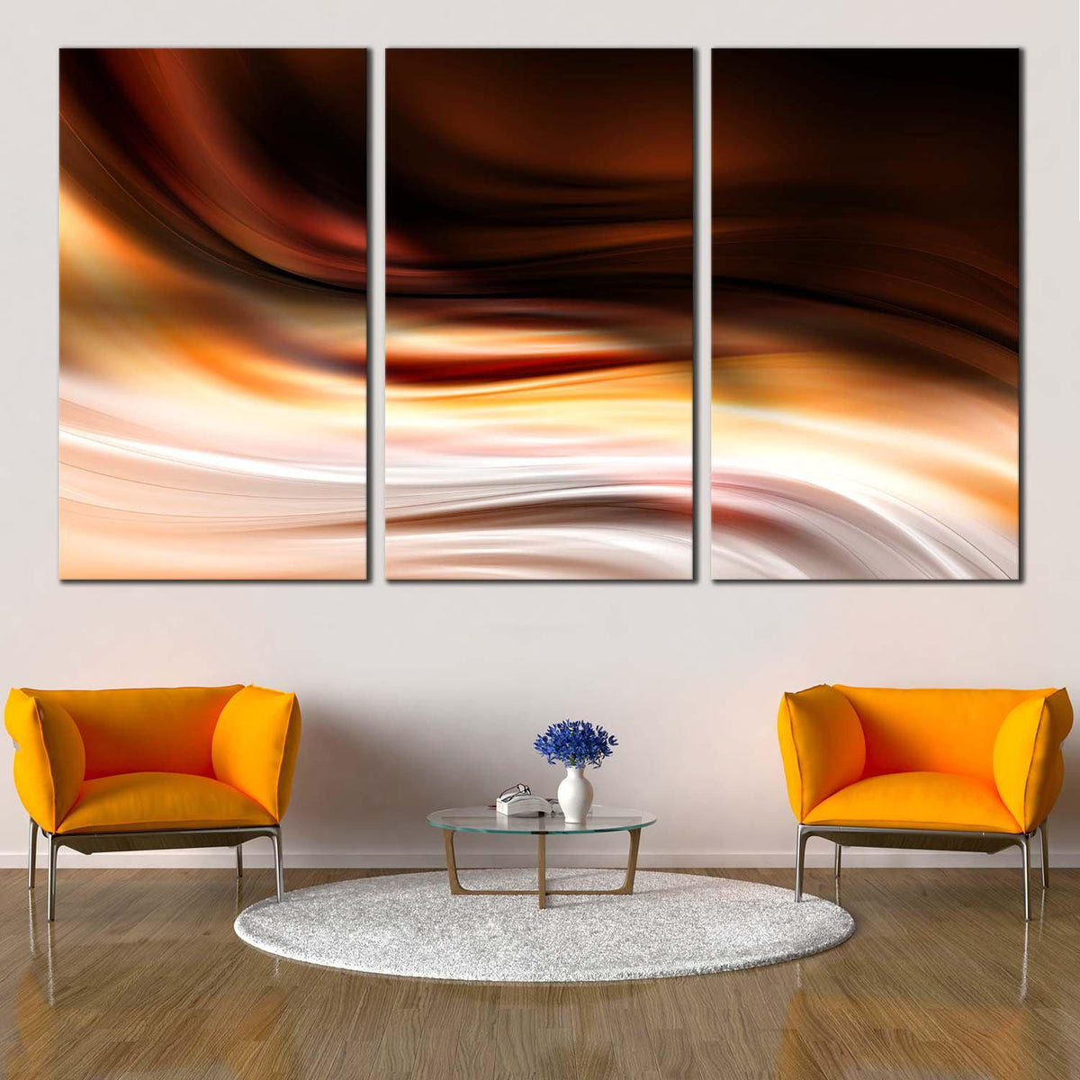Contemporary Abstract Canvas Print, Digital Oil Painting Canvas Set, B ...