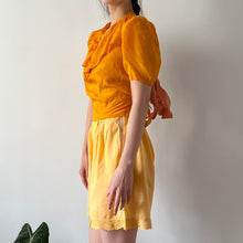 Load image into Gallery viewer, Vintage 30s silk orange dyed blouse