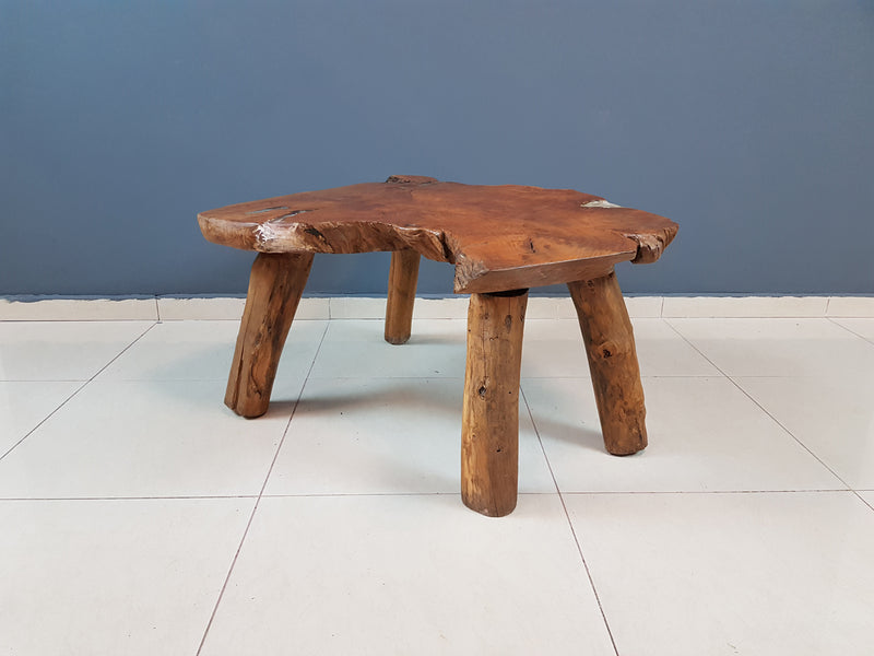 Large Teak Wood Epoxy Resin Coffee Table Indonesia Vintezzainteriors