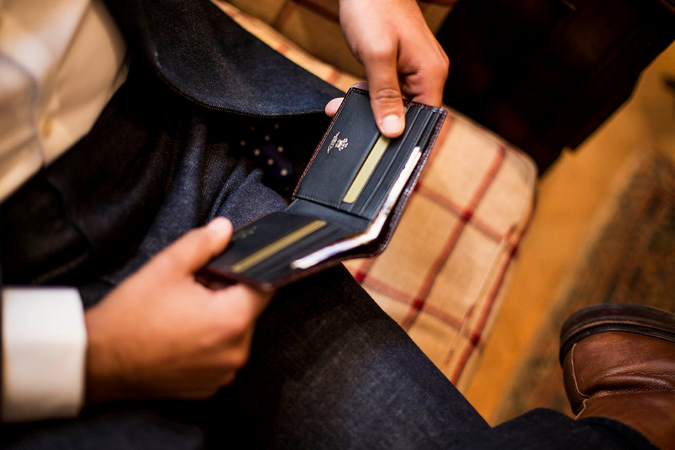 Jack Spade Leather Billfold Wallet in Red for Men