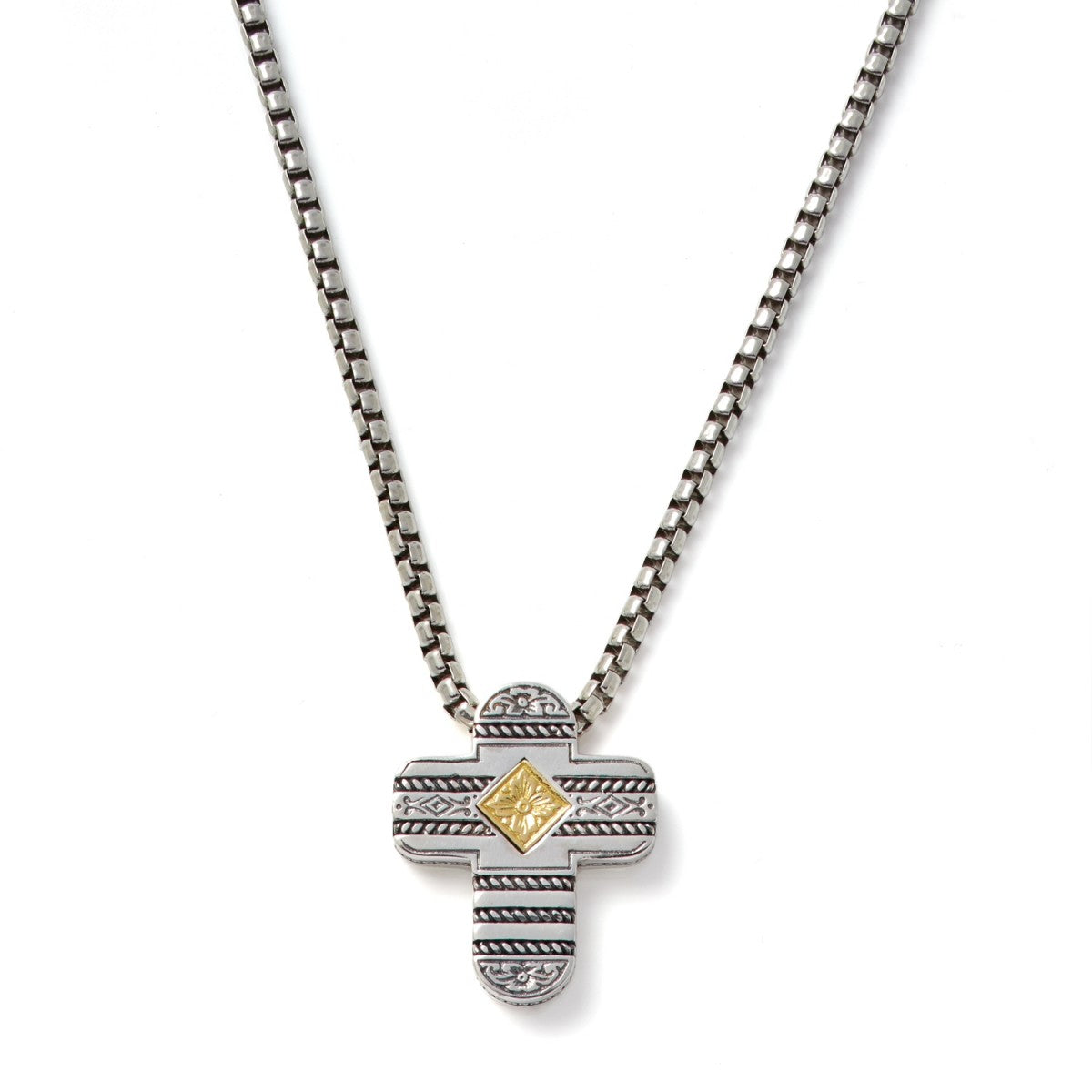 Konstantino Diamond Cross Necklace, 18/20