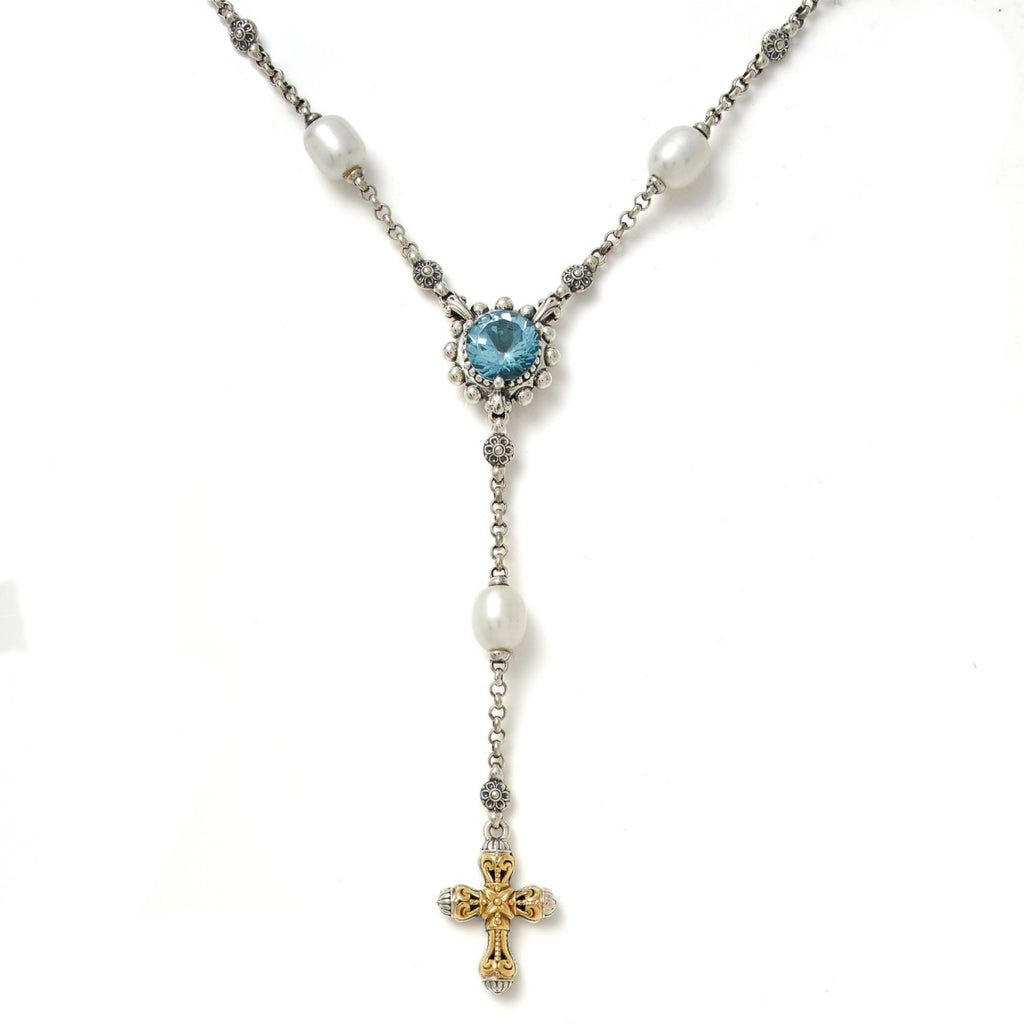 Konstantino Diamond Cross Necklace, 18/20