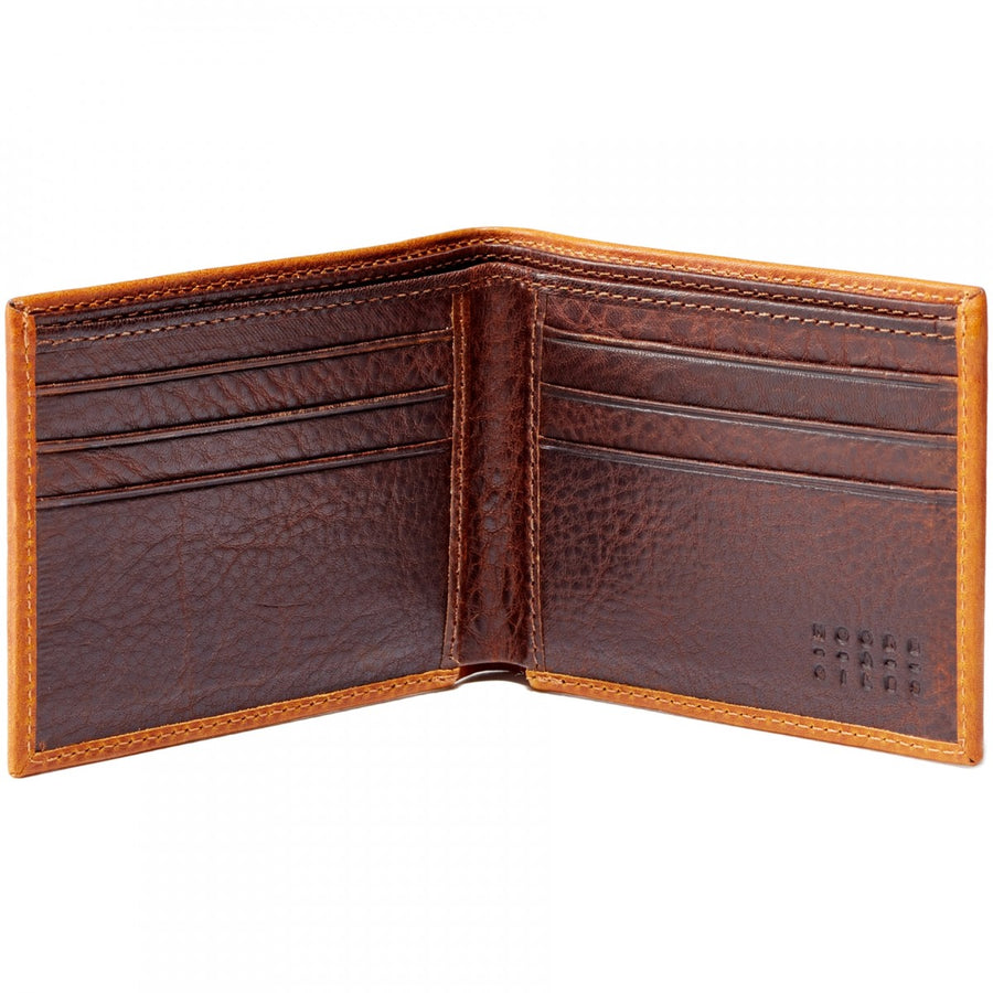 Moore and Giles Bi-Fold Wallet Modern Saddle Leather