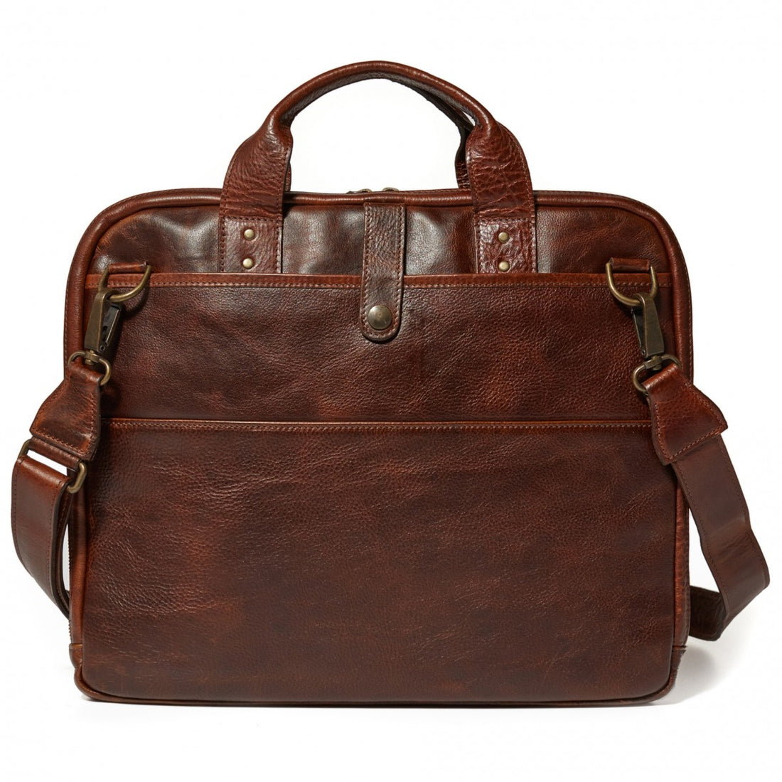 Moore and Giles Jay Modern Briefcase in Titan Milled Brown – Upscaleman