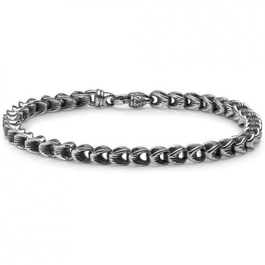 Konstantino Men's Large Sterling Silver Etched Bracelet, 9 Inches Leng –  Upscaleman