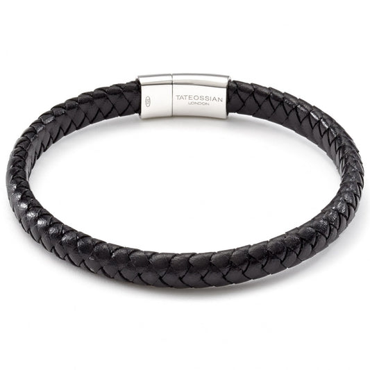 Pop Rigato Double Wrap Leather Bracelet In Black With Black Ruthenium –  Tateossian USA