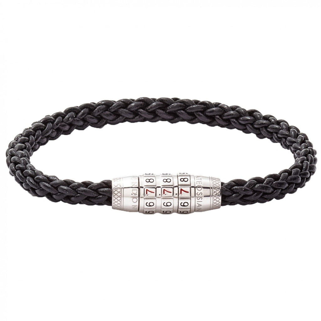 Pop Rigato Double Wrap Leather Bracelet In Black With Black Ruthenium –  Tateossian USA