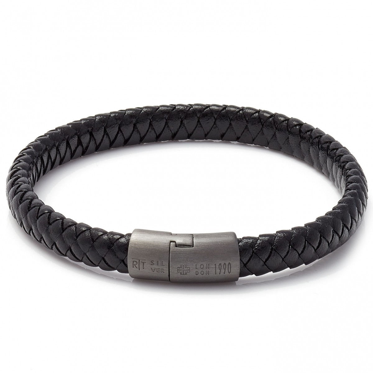 Home › Tateossian Men's Cobra Sontuoso Wide Leather Bracelet, Black
