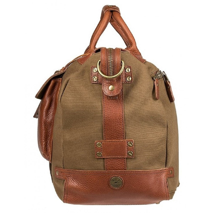 Will Leather Goods Men&#39;s Traveler Designer Duffle Bag , Tobacco