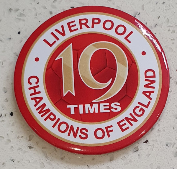 Liverpool Fridge Magnet/ Bottle Opener - 19 Times – Footy Souvenirs