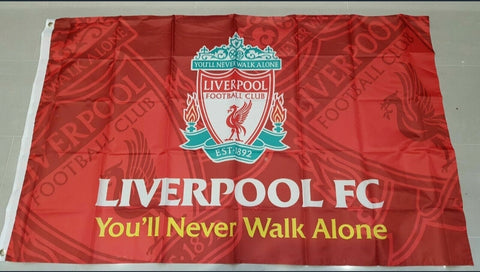Liverpool Fc Official Crest Flag Banner You Ll Never Walk Alone 5 Footy Souvenirs