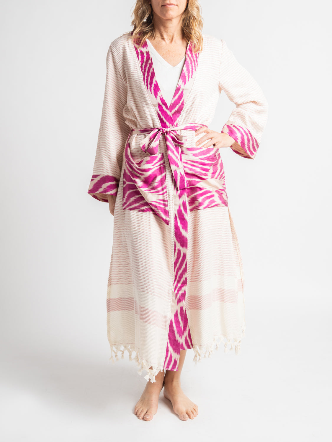 Magenta Ikat Bezi Robe - Elysian By Em – Elysian by Emily Morrison