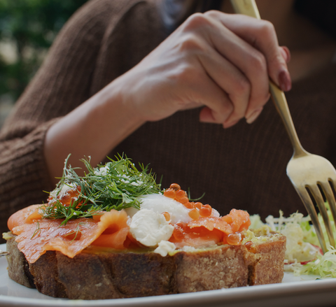 Salmon, a healthy food for your hair.