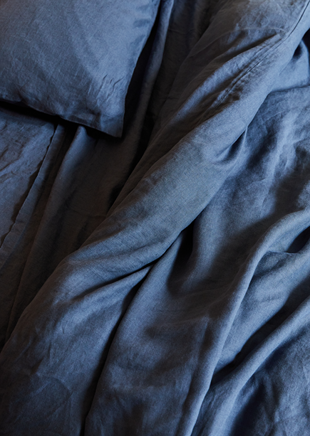 Navy Blue Linen sheets