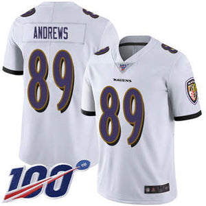 Men's Baltimore Ravens Mark Andrews #89 Nike White Game Jersey